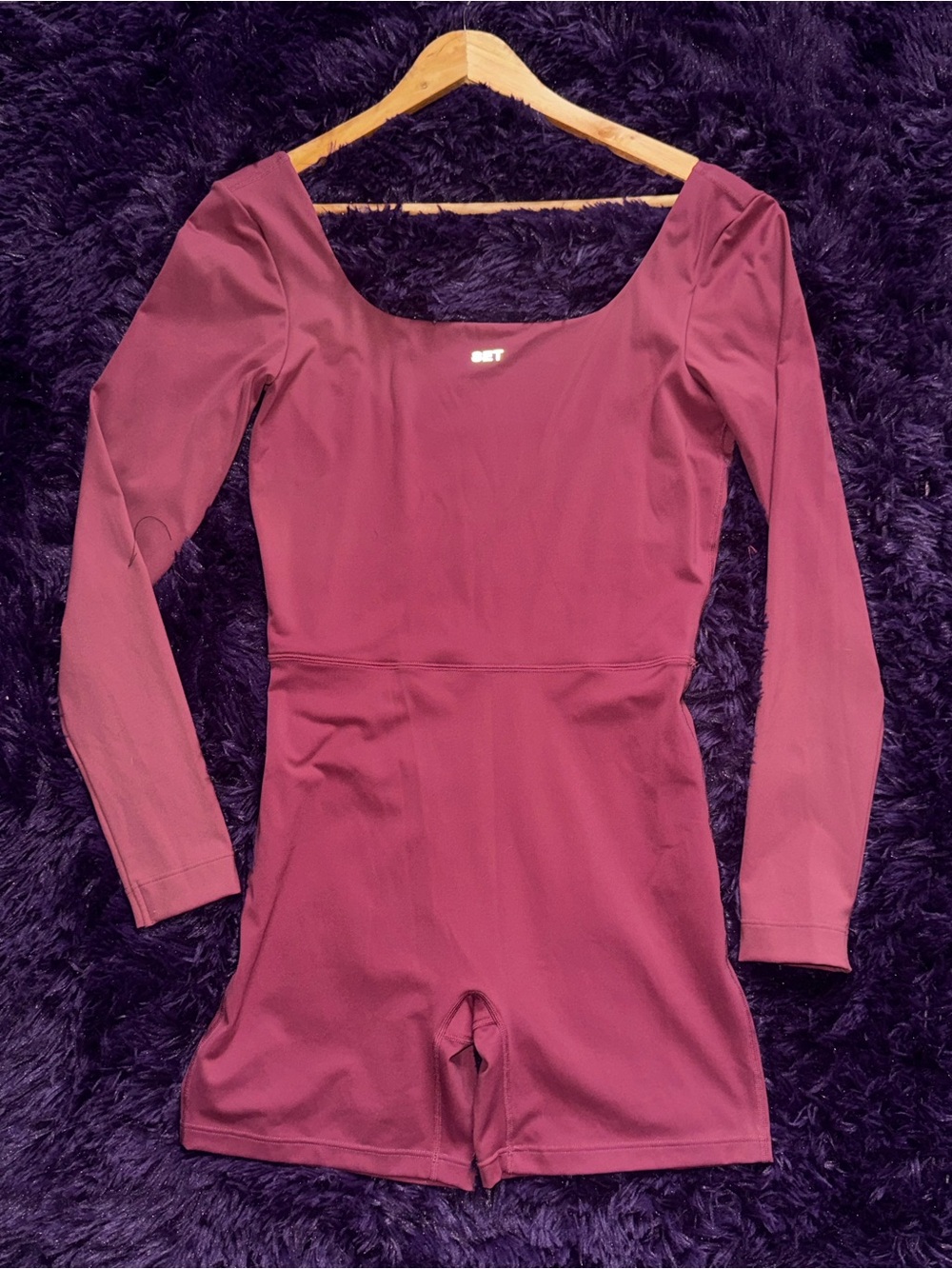 pink mauve set active bodysuit
